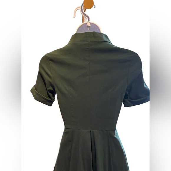 Dollz and Dames | 50s inspired swing dress | Forest Green - small - Picture 3 of 9